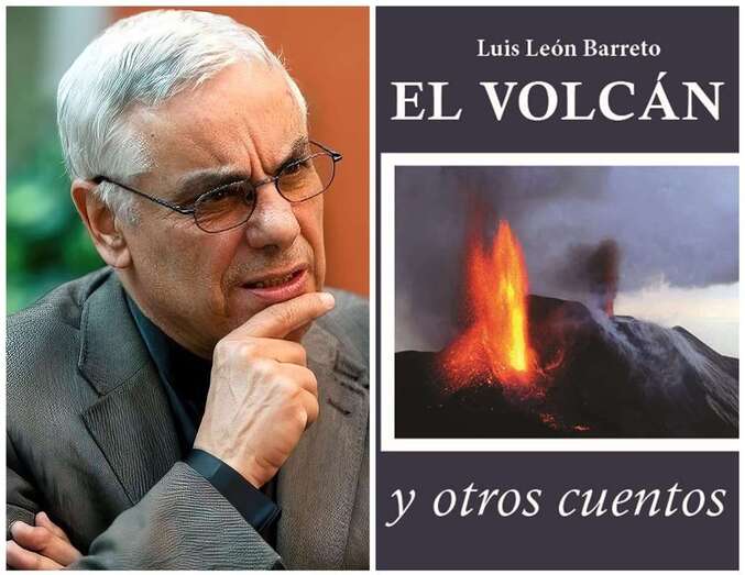 Portada de El volcán y otros cuentos y foto del autor/TA.
